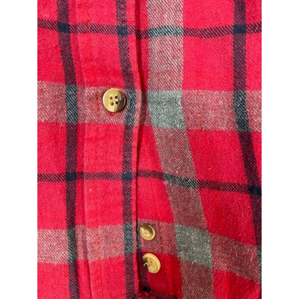 Madewell x Penfield Classic Slim Flannel warm cozy layers red plaid gray black 2 - Picture 5 of 11